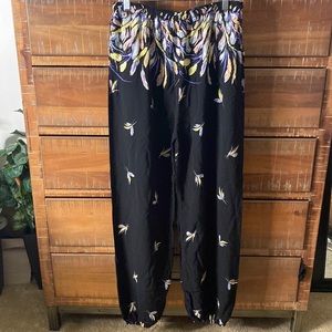 Black and multicolor summer pants  XL
